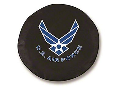 U.S. Air Force Spare Tire Cover with Camera Port; Black (21-25 Bronco)