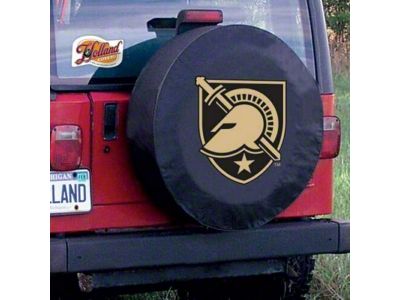 U.S. Army Academy Spare Tire Cover with Camera Port; Black (21-25 Bronco)