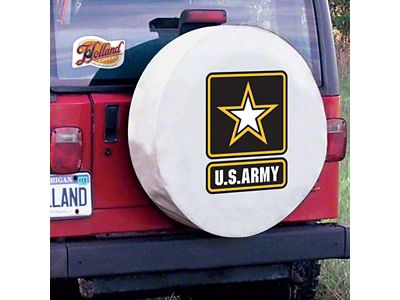 U.S. Army Spare Tire Cover with Camera Port; White (21-25 Bronco)