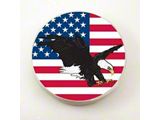 USA Eagle Spare Tire Cover with Camera Port; White (21-25 Bronco)