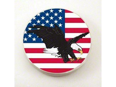 USA Eagle Spare Tire Cover with Camera Port; White (21-25 Bronco)