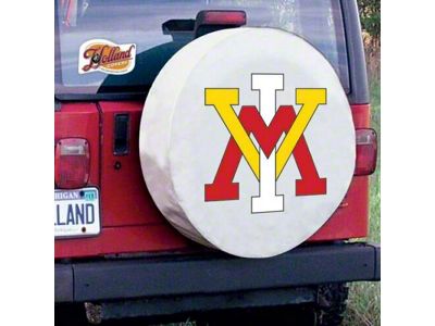 Virginia Military Institute Spare Tire Cover with Camera Port; White (21-25 Bronco)