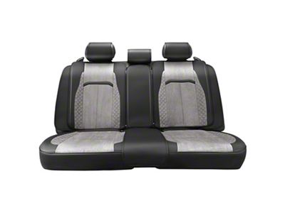 Voris Series Front and Rear Seat Covers; Gray/Black (Universal; Some Adaptation May Be Required)