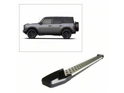 Vortex Running Boards; Aluminum (21-25 Bronco 4-Door)