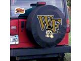 Wake Forest University Spare Tire Cover with Camera Port; Black (21-25 Bronco)