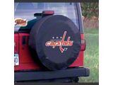 Washington Capitals Spare Tire Cover with Camera Port; Black (21-26 Bronco)