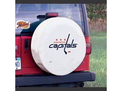 Washington Capitals Spare Tire Cover with Camera Port; White (21-25 Bronco)