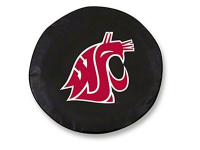 Washington State Spare Tire Cover with Camera Port; Black (21-25 Bronco)