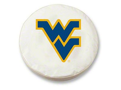 West Virginia University Spare Tire Cover with Camera Port; Black (21-25 Bronco)