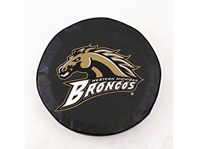 Western Michigan University Spare Tire Cover with Camera Port; Black (21-25 Bronco)