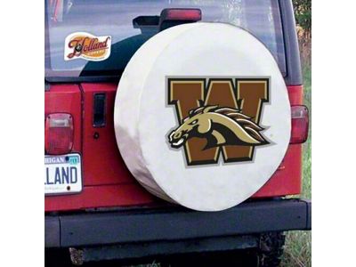 Western Michigan University Spare Tire Cover with Camera Port; White (21-25 Bronco)