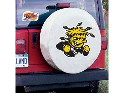 Wichita State Spare Tire Cover with Camera Port; White (21-25 Bronco)