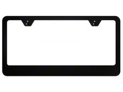 Wide Bottom License Plate Frame; Black (Universal; Some Adaptation May Be Required)