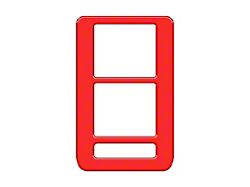 Window Control Switch Accent Trim; Race Red (21-24 Bronco 4-Door)
