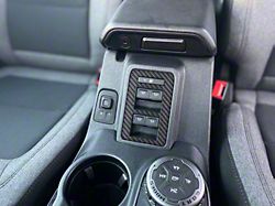 Window Control Switch Accent Trim; Raw Carbon Fiber (21-25 Bronco 4-Door)