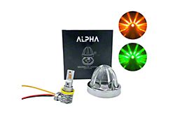 BTS Lighting Alpha Series Glass is Class Dual-Color LED Star Watermelon Light; Amber/Green (Universal; Some Adaptation May Be Required)