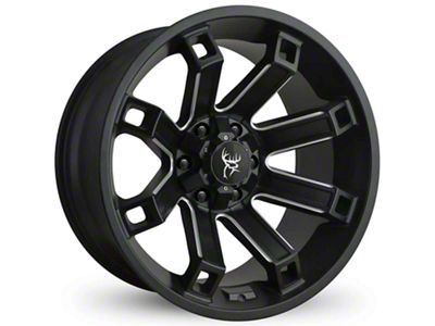 Buck Commander Hollow Point Satin Black Milled Spokes 6-Lug Wheel; 20x10; -35mm Offset (22-25 Bronco Raptor)