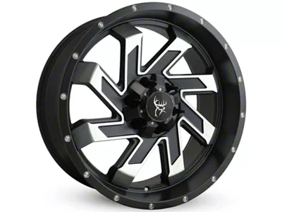 Buck Commander SAW Satin Black Machined Face 6-Lug Wheel; 22x12; -44mm Offset (22-25 Bronco Raptor)