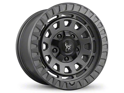 Buck Commander Venture All Satin Dark Grey Wheel; 17x9; -12mm Offset (22-25 Bronco Raptor)