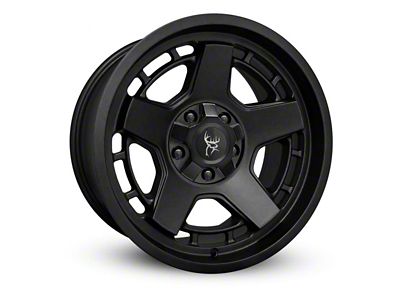 Buck Commander Atlas Satin Black Wheel; 17x9; -12mm Offset (18-25 Jeep Wrangler JL)