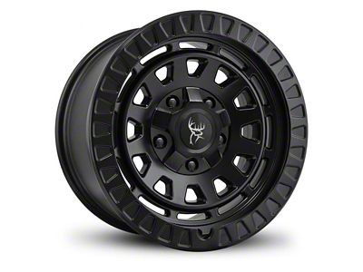 Buck Commander Venture Satin Black Wheel; 17x9; -12mm Offset (18-25 Jeep Wrangler JL)