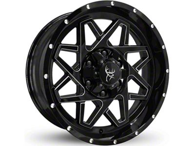 Buck Commander Gridlock Gloss Black with Milling 6-Lug Wheel; 20x10; -40mm Offset (16-24 Titan XD)
