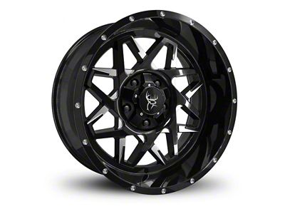 Buck Commander Caliber Gloss Black Milled Face 6-Lug Wheel; 20x10; -25mm Offset (22-25 Tundra)