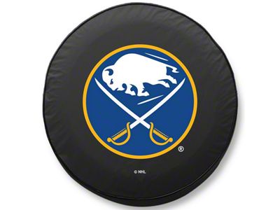 Buffalo Sabres Spare Tire Cover; Black (66-18 Jeep CJ5, CJ7, Wrangler YJ, TJ & JK)