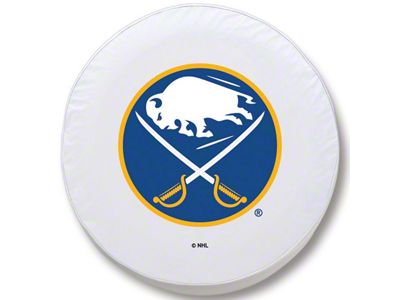 Buffalo Sabres Spare Tire Cover; White (66-18 Jeep CJ5, CJ7, Wrangler YJ, TJ & JK)