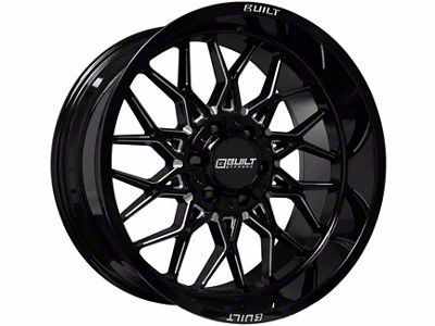 Built Off Road BTO-2 Gloss Black Milled 6-Lug Wheel; 20x10; -19mm Offset (22-25 Bronco Raptor)