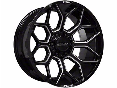 Built Off Road BTO-4 Gloss Black Milled 6-Lug Wheel; 20x9; 0mm Offset (17-24 Titan)