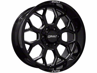 Built Off Road BTO-1 Gloss Black Milled 6-Lug Wheel; 20x10; -19mm Offset (16-24 Titan XD)