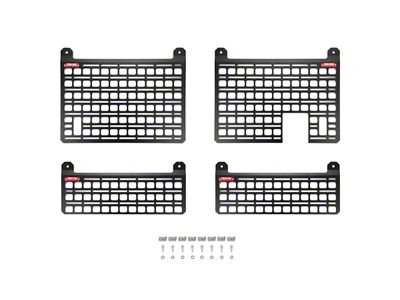 BuiltRight Industries Bedside MOLLE Rack System; 4-Piece Kit (20-25 Jeep Gladiator JT)