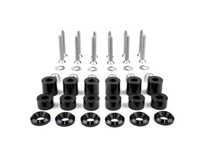 BuiltRight Industries Tech Plate Mounting Hardware Kit; Black