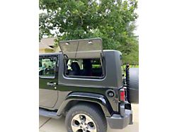 Bull Dawg MFG Hard Top with Discovery Windows, Sunroof and Roof Rail Tracks; 600 lb Dynamic Load Capacity; Black (07-18 Jeep Wrangler JK 2-Door)