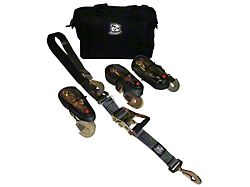 Bulldog Winch 2-Inch x 10-Foot Ratching Straps; 4-Pack