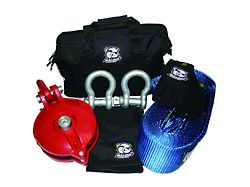 Bulldog Winch 16,000 lb. Winch Rigging and Snatch Block Kit with Recovery Strap; 7-Piece (Universal; Some Adaptation May Be Required)