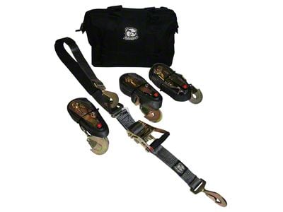 Bulldog Winch 2-Inch x 10-Foot Ratching Straps; 4-Pack