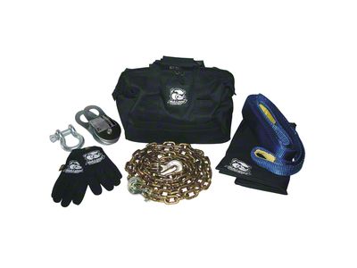 Bulldog Winch 7,000 lb. Winch Rigging and Snatch Block Kit with Chain; 7-Piece (Universal; Some Adaptation May Be Required)