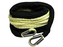 Bulldog Winch 10mm x 50-Foot Synthetic Rope Extension; Yellow