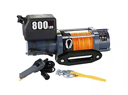 Bulldog Winch 800 lb. Hoist with Synthetic Rope; 12-Volt (Universal; Some Adaptation May Be Required)