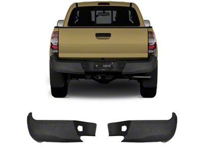 Rear Bumper Covers; Armor Coated (05-15 Tacoma)
