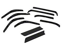 Flat Style Fender Flares; Textured Black (87-95 Jeep Wrangler YJ)