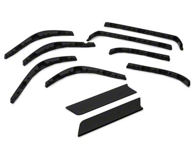 Bushwacker Flat Style Fender Flares; Textured Black (87-95 Jeep Wrangler YJ)