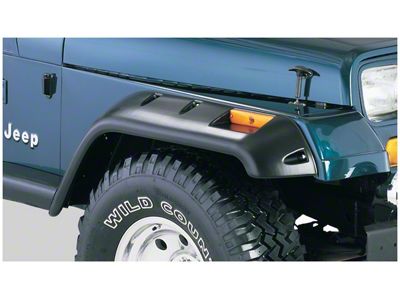 Bushwacker Cut-Out Fender Flares; Front; Matte Black (84-01 Jeep Cherokee XJ 4-Door)