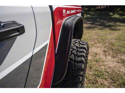 Bushwacker Flat Style Fender Flares; Rear; Textured Black (20-25 Jeep Gladiator JT)