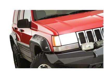 Bushwacker Cut-Out Fender Flares; Front and Rear; Matte Black (93-98 Jeep Grand Cherokee ZJ)