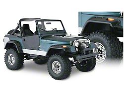Cut-Out Fender Flares; Front and Rear; Matte Black (76-86 Jeep CJ7)