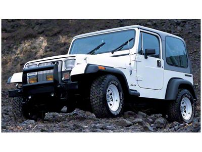 Bushwacker Extend-A-Fender Flares; Front and Rear; Matte Black (87-95 Jeep Wrangler YJ, Excluding Renegade)