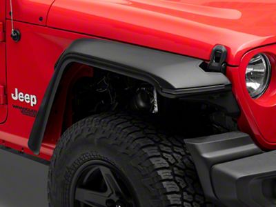 Bushwacker Hyperform Flat Style Fender Flares; Front and Rear (18-25 Jeep Wrangler JL 4-Door)
